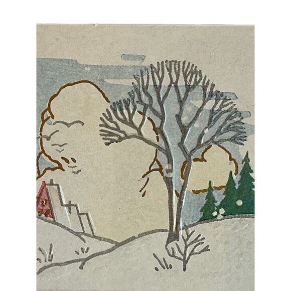 Antique Early 1900s Ephemera Postcard Embossed New Years Winter Country Church - Picture 2 of 6